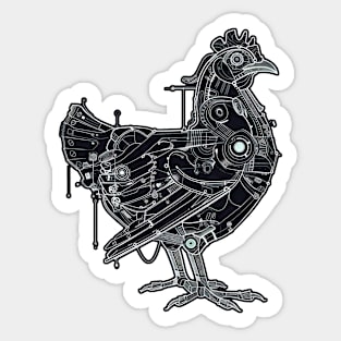 Cyber Chicken Schematic Sticker